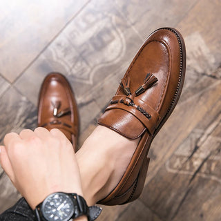 Pointed Casual Fringed Slip-on Shoes
