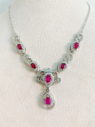 Natural Ruby Gemstone Necklace Pendant