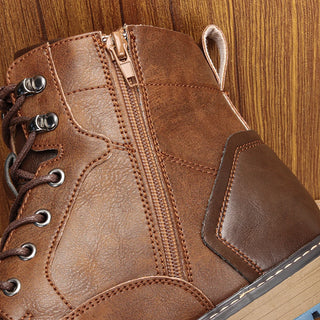 American Style Men Boots  Brand 2025 New Fashion Comfortable Ankle Boots Leather #613