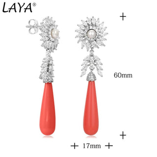 Classic Coral Pearl Drop Earrings - Epictzar Intl.