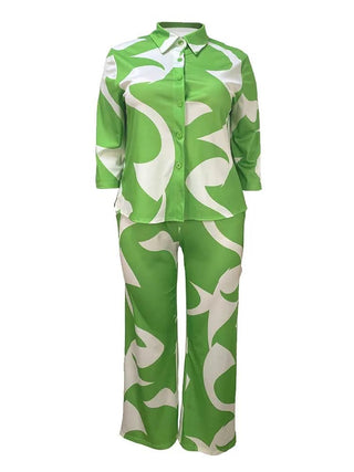 Women Casual Loose Print Pants Suit - Epictzar Intl.