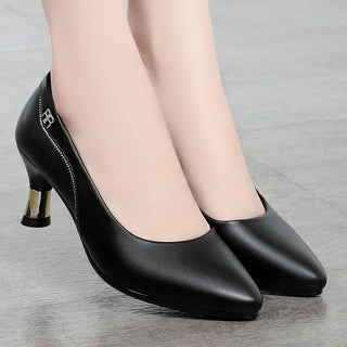 Ladies Genuine Leather Mid-high Shoes