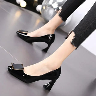 Pointed Toe Chunky Platform Pumps