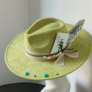 Retro Suede Fedora Jazz Party Hats