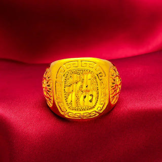 Men's Classic AU999 24K Gold Ring