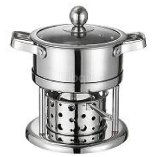304 Stainless steel alcohol furnace Special pot for small hot pot Single One person Liquid solid pot cookware cooking pots set