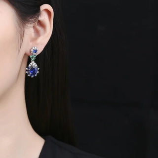 High Carbon Diamond Drop Crystal Earrings - Epictzar Intl.
