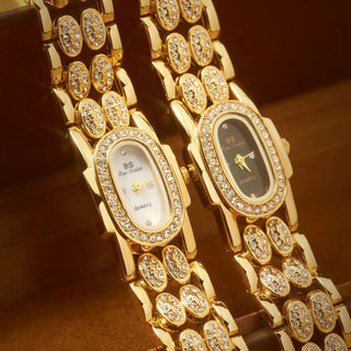 Watches For Ladies Luxury Diamond Quartz Gold Bracelet Wristwatch Women Watch Fashion High Quality Female Clock Rhinestone