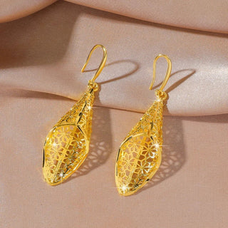 Luxury 24K Hollow Leaf Earrings - Epictzar Intl.