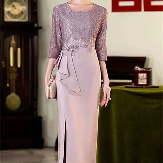 Elegant Ruffles Patchwork Stain Dresses Women Wedding Evening Party Dresses Robe Summer Flower Embroidery Beading Vestidos J887