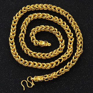 Luxury 24K Pure Gold Dragon Necklace