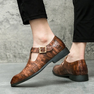 Men Buckle Strap Handmade Loafers Shoes