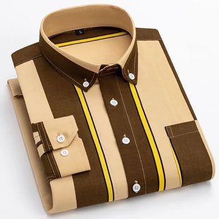 Business Men Anti-wrinkle Striped Shirt