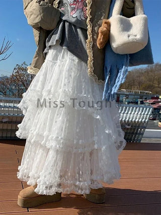 French Sweet Princess Lace Skirt