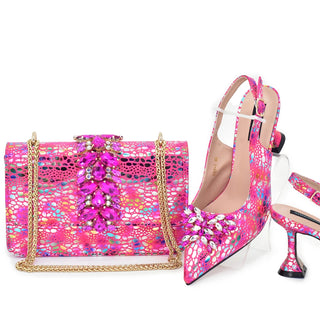 Decorated Italian Shoes & Bags Set