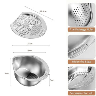 Stainless Steel Kitchen Colander Set