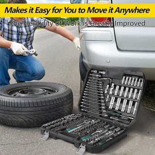 Portable Mechanics 216Pcs Socket Tool Set