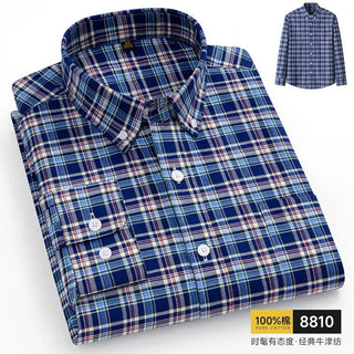 Solid Color 100% Pure Cotton Men Oxford Shirt - Epictzar Intl.