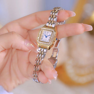 Women Watch Luxury Diamond Roman Dial Ladies Watches Fashion Elegant Stainless Steel Bracelet Square Quartz Female Wristwatch