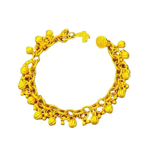Reaped light luxury bracelet 24K gold, women, AU999 banquet occasions, elegant standard