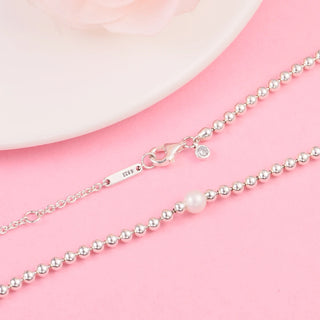 Real 100% Pearl Sterling Necklace