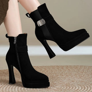 Classy Super High Heels Ankle Boots
