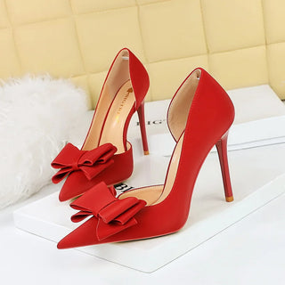 Elegant Solid Silk Wedding Party Pumps