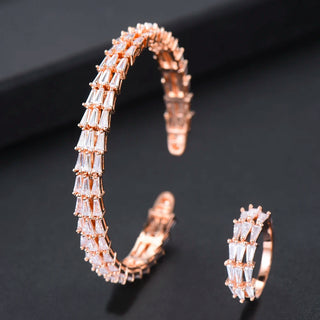 GODKI Luxury Trendy Saudi Arabia Bangle Ring  Jewelry Sets For Women Wedding Party Indian Dubai brincos para as mulheres 2023