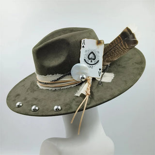Retro Suede Fedora Jazz Party Hats