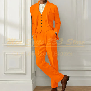 High Quality Single Breasted 3 Pcs Pants Suits