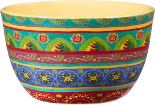 Tunisian Sunset 16-Piece Ceramic Dinnerware Set, Service for 4 – Colorful Boho Plates, Bowls & Mugs with Global Floral Patterns
