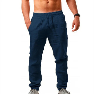 Summer Men Cotton Linen Pants Soild Casual Trousers Breathable Training Gym Pants Sport Sweatpants Joggers Hip Pop Streetwear