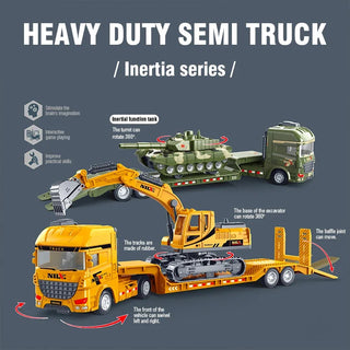 Semi-carrier Trailer Construction Toy Vehicle