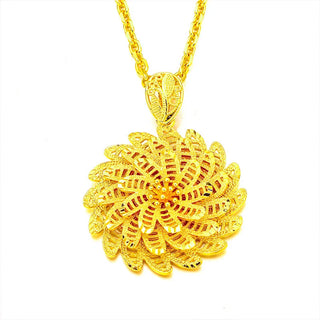 Large Retro Luxury Flower Pendant