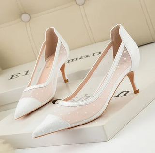 Mesh Breathable Seam Pumps Shoes