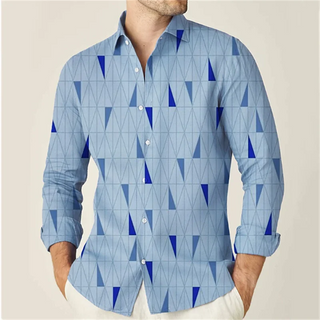 Men's Geometric Designer Print Shirt
