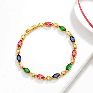 Luxury 24K 9999 Pure Gold real gold Girl Bracelet Ruby Bracelet