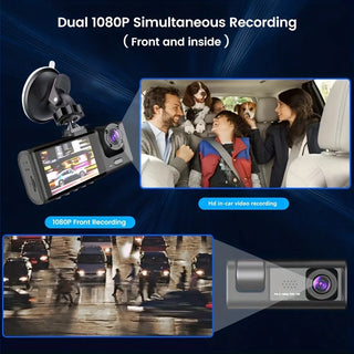 Front And Inside Dual Dash Cam