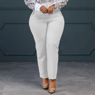 Women Shiny Yellow Capris Pants High Waist Trousers Office Work Lady Ankle Length Pant Bottoms Capris 2024 Spring Summer