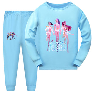 Kpop Demon Hunters Kids Clothes Rumi Mira Zoey Girls Pajama Set Fashion Boys Long Sleeve Pyjamas Children Sleepwear Suit