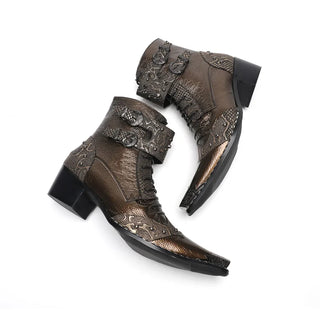 Men's Vintage Pointed Toe Ankle Boots