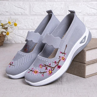 Breathable Embroidered Chunky Sole Sneakers