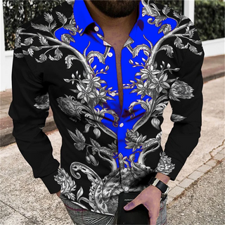 Men's Floral Pattern 3D Printed Shirt