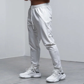 Breathable Loose Running Pants Men Autumn Winter Sport Training Gym Sportswear Elastic Waterproof Outdoor Zip Pocket Sweatpant