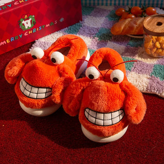 Funny Crab Plush Warm Furry Slippers