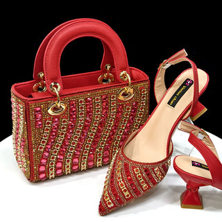 Italian Pointed Toe Fashion Shoes & Bag Set
