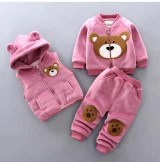 Cute Toddler Girls Hooded Winter Sets