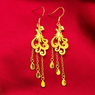 Elegant 24K Gold Peacock Earrings - Epictzar Intl.