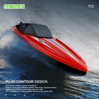 Large Speedboat High-Speed 2.4G RC Water Toy