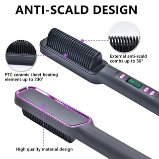 Electric Hot Comb Hair Styling Straightener